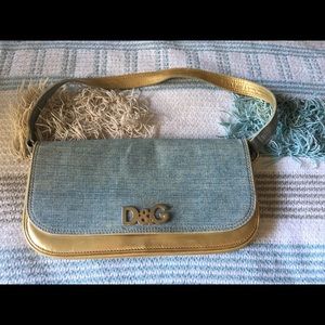 Vintage dolce gabbana denim and leather bag!!!